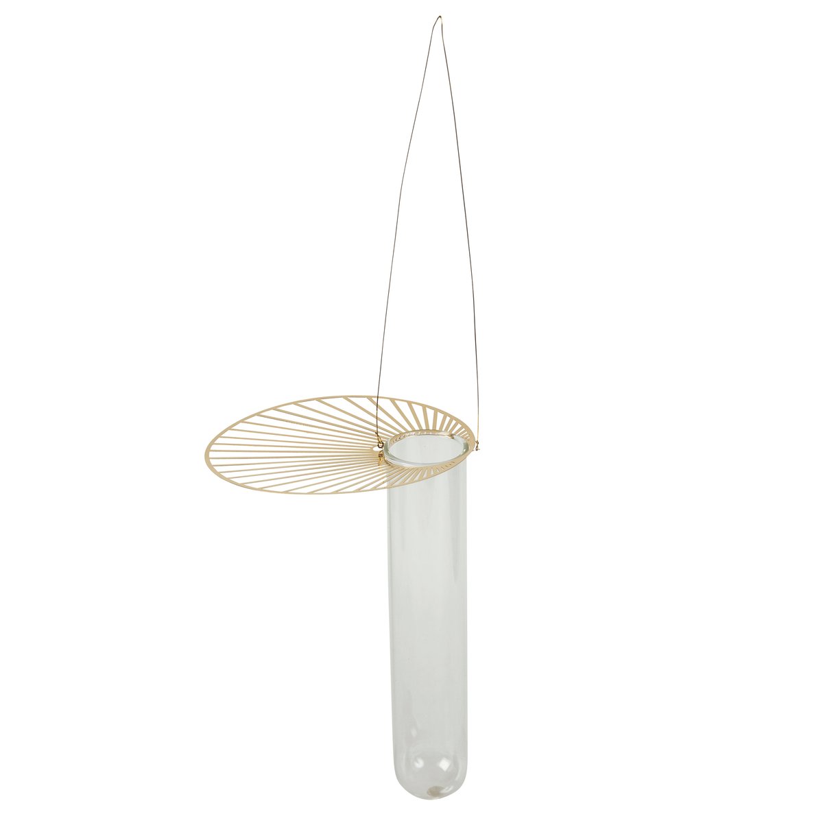 Pluto Design Sun hanging vase 15 cm clear-gold | Scandinavian Design | Vases | Gold-coloured