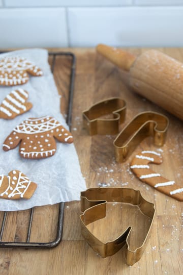 Winter gingerbread cutter 3 pieces - Gold - Pluto Design