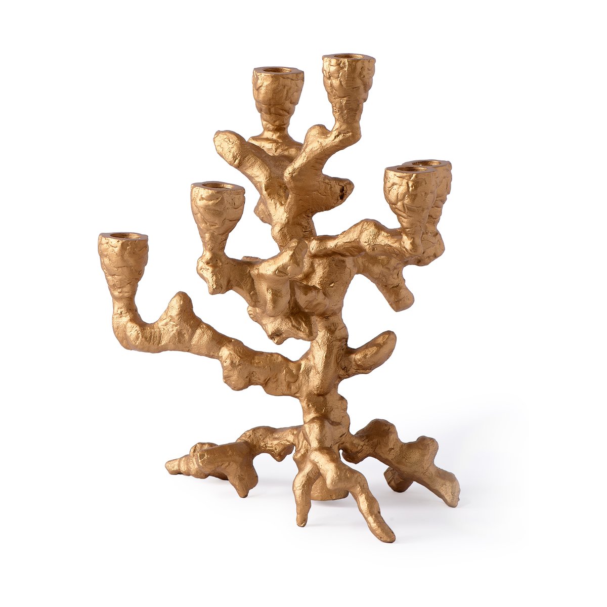 POLSPOTTEN Apple tree candlestick S 32.5 cm Gold