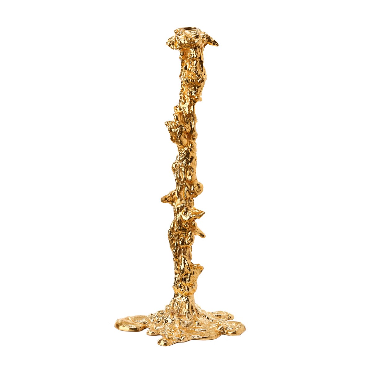 POLSPOTTEN Drip candlestick XXL 50 cm Gold