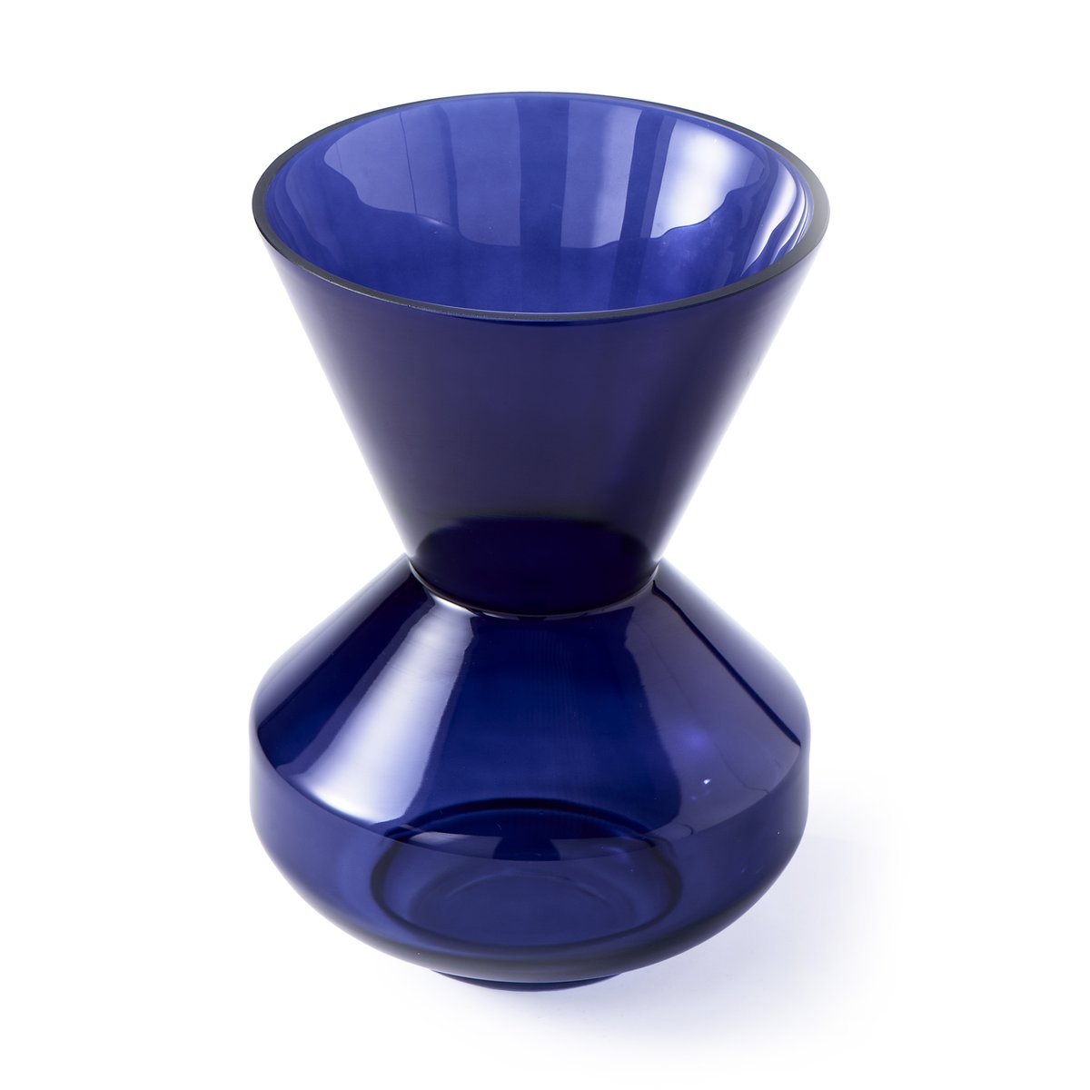 POLSPOTTEN Thick neck vase 40 cm Dark blue