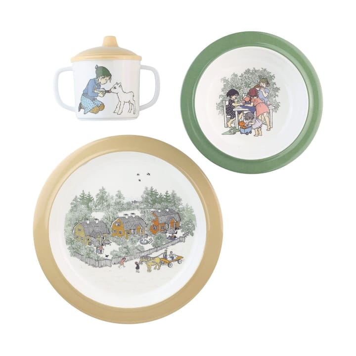 Barnen i Bullerbyn children's dinnerware set 3 pieces - Multi - Rätt Start