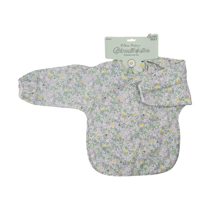 Elsa Beskow Blomsterfesten bib with sleeves - Multi - Rätt Start