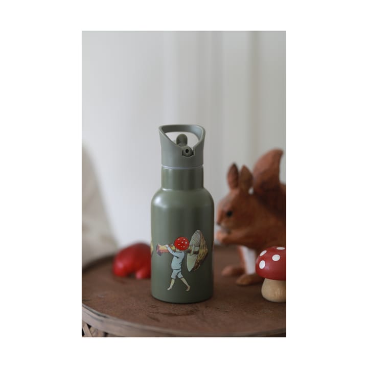 Elsa Beskow Tomtebobarnen water bottle 34 cl, Green Rätt Start