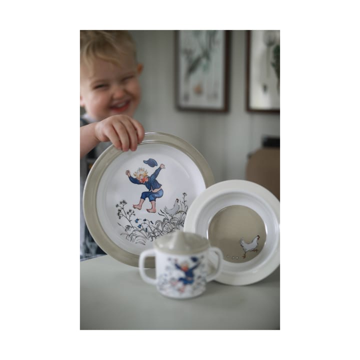 Emil i Lönneberga children's tableware 3 pieces, White-blue Rätt Start