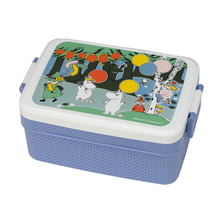 Mumin Festligheter lunch box 8x18.5 cm - Blue-white - Rätt Start