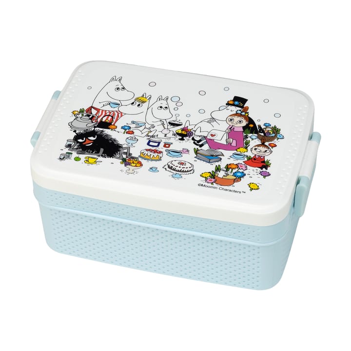 Mumin Picknick lunch box 8x18.5 cm - White-blue - Rätt Start