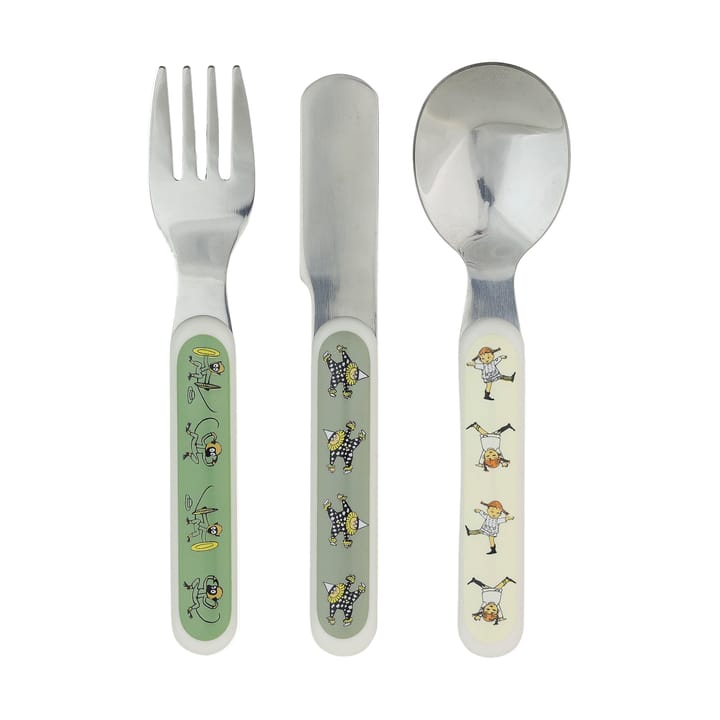 Pippi Cirkus children's cutlery set 3 pieces - Multi - Rätt Start