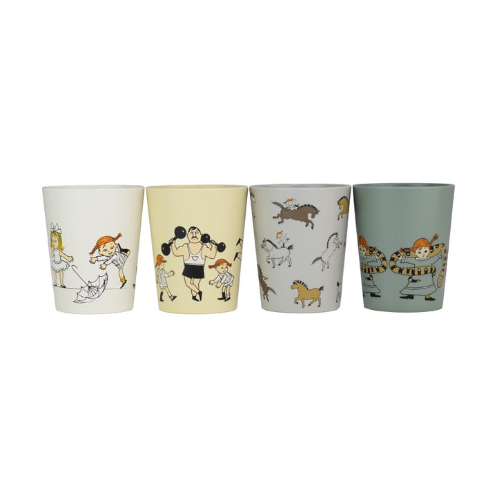 Pippi Cirkus collector's cups 15 cl 4-pack - Multi - Rätt Start