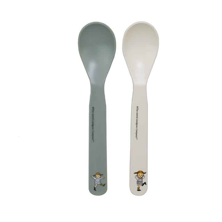 Pippi Cirkus spoon 2-pack - Green-white - Rätt Start