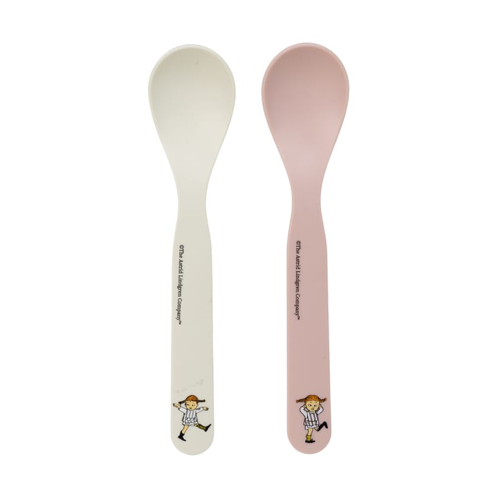 Pippi Cirkus spoon 2-pack - Pink-white - Rätt Start