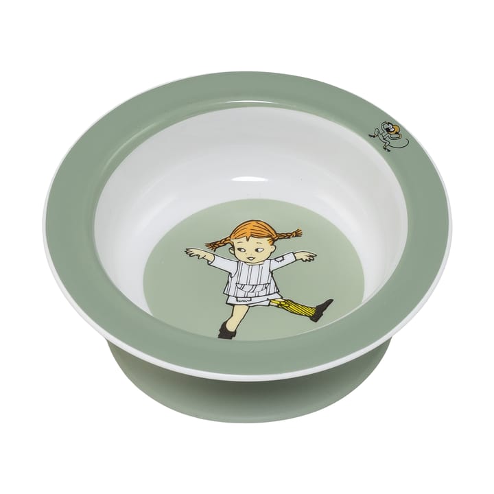 Pippi Cirkus suction cup plate Ø15.5 cm - Green - Rätt Start