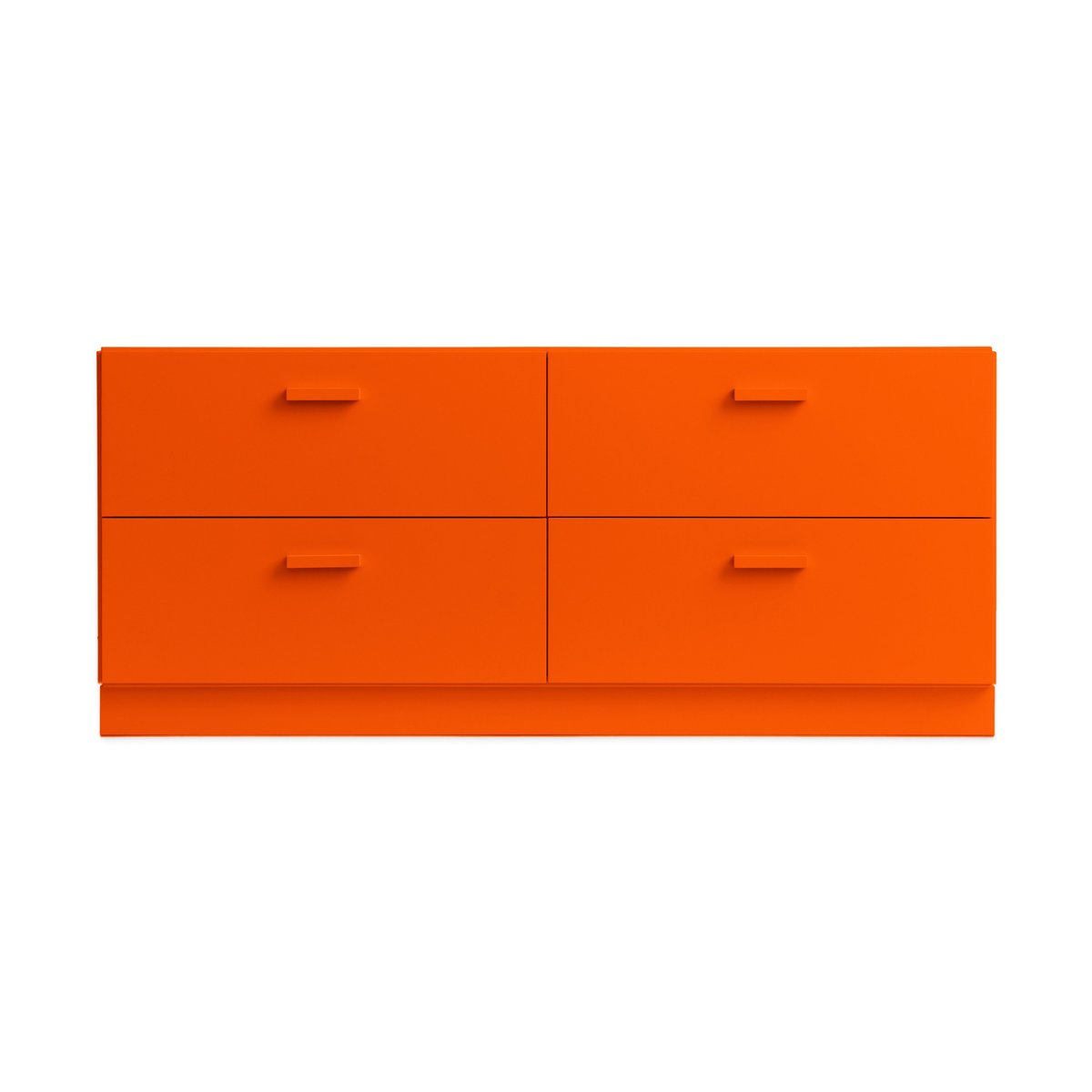 Relief Relief low dresser with base 123x46.6 cm orange