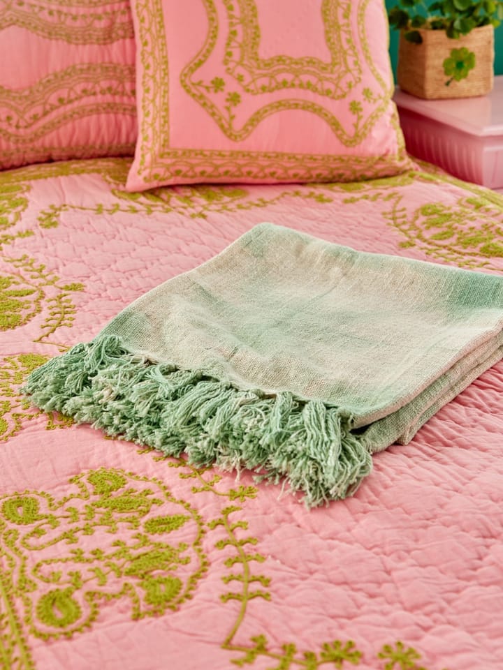 Rice blanket 125x150 cm - Tie-dye, green - RICE