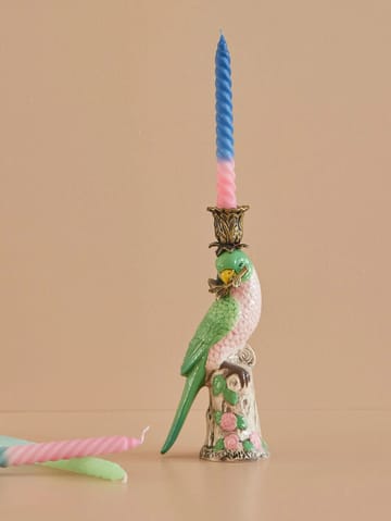 Rice candle sticks- bird 23 cm - Green - RICE