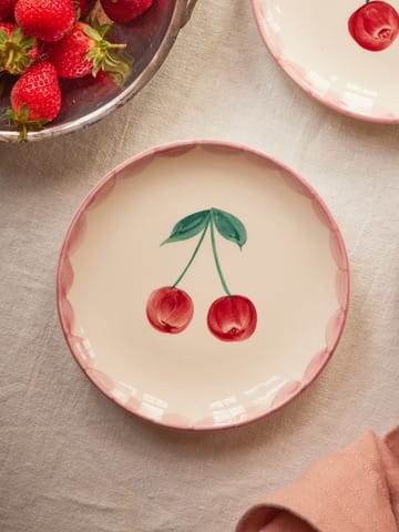 Rice ceramic plate Ø15 cm - Cherry - RICE