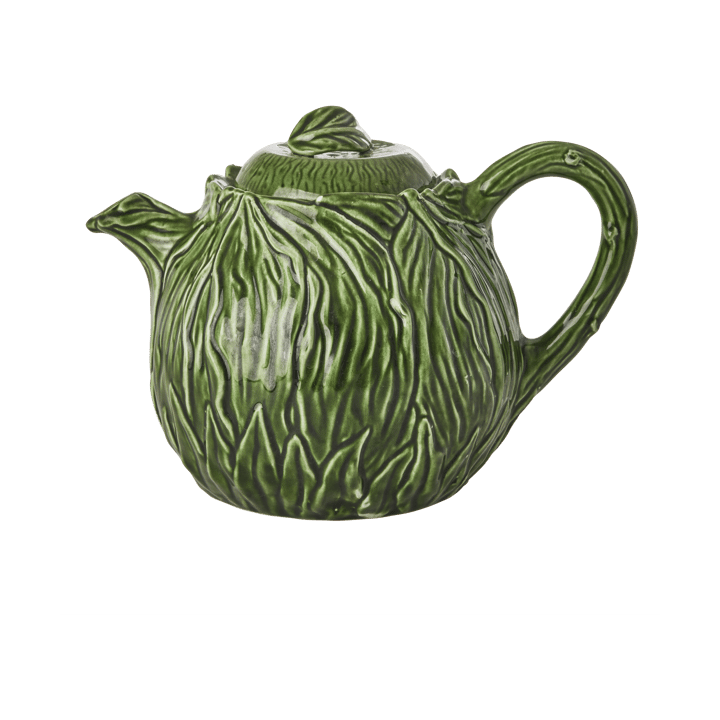 Rice ceramic teapot 1.6 L - Embossed kale design - RICE