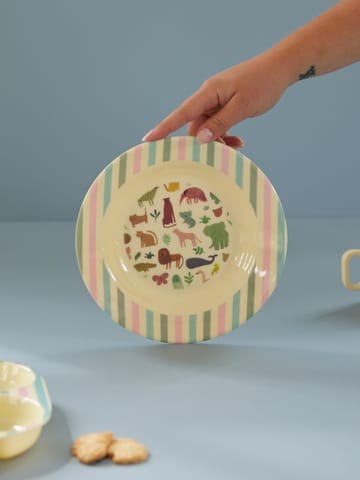 Rice children's bowl melamine Ø20 cm - Sweet Jungle Print - RICE