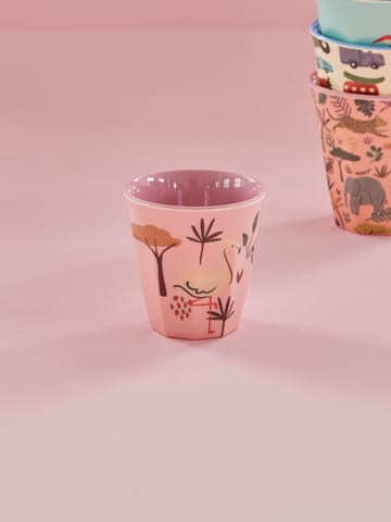 Rice children's cup melamine - Pink Jungle Animal - RICE