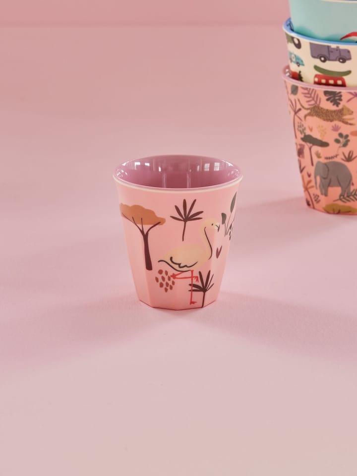 Rice children's cup melamine - Pink Jungle Animal - RICE