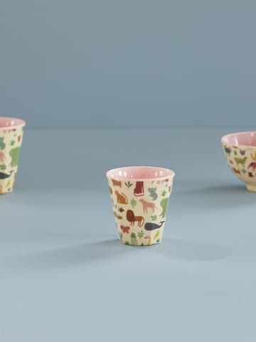 Rice children's cup melamine - Sweet Jungle Print-Soft Pink - RICE