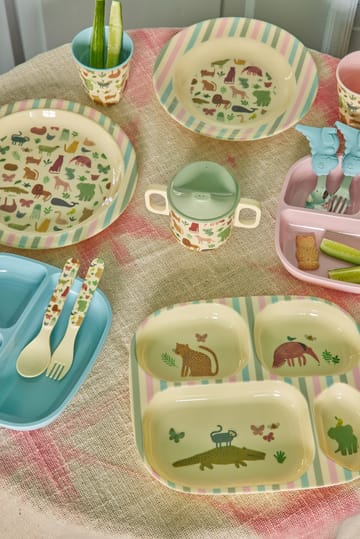 Rice children's dinnerware set 4 pieces - Sweet Jungle Print-Cream - RICE