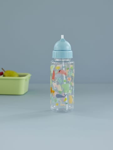 Rice children's water bottle 45 cl - Sweet Jungle Print-Soft blue - RICE