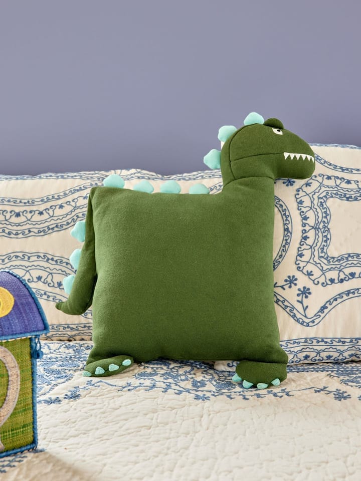 Rice cushion dinosaur 48x52 cm - Green - RICE