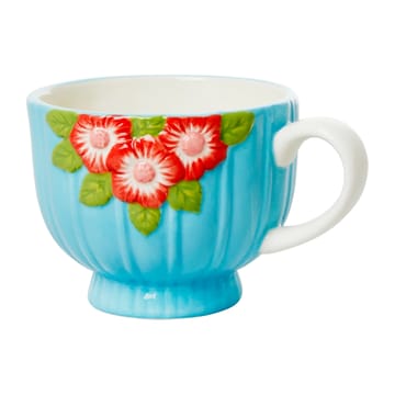 Rice Embossed Flower ceramic mug 30 cl - Mint - RICE