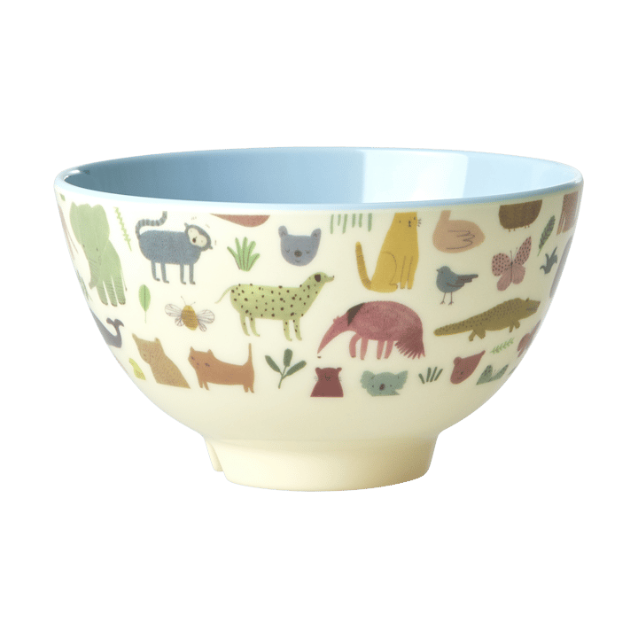 Rice melamine bowl small - Sweet Jungle Print-Soft blue - RICE