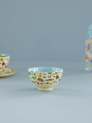 Rice melamine bowl small - Sweet Jungle Print-Soft blue - RICE