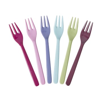 Rice melamine cake fork 6-pack - Multi - RICE