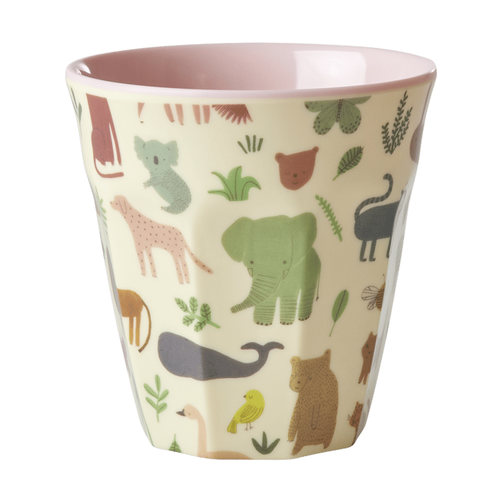 Rice melamine cup medium - Sweet Jungle Print-Soft Pink - RICE
