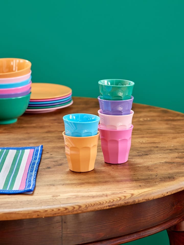 Rice melamine cup small 6-pack, Multi RICE