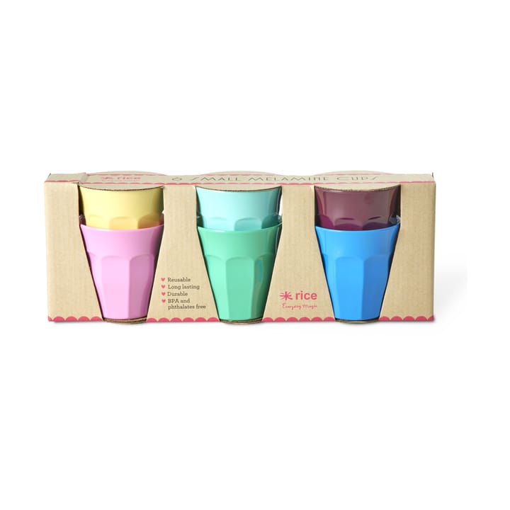 Rice melamine cup small 6-pack - Show your true colours. - RICE