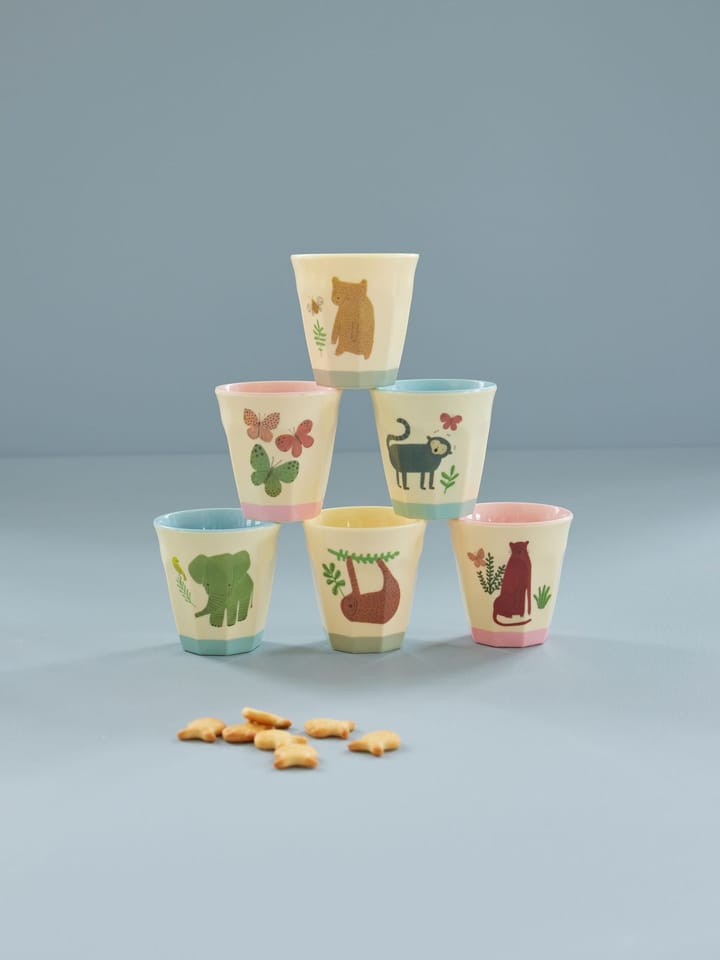 Rice melamine cup small 6-pack, Sweet Jungle RICE