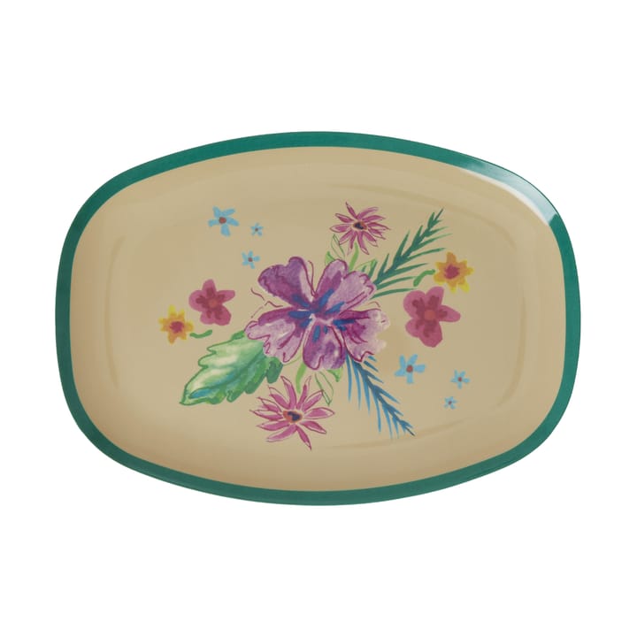 Rice melamine plate 22x30 cm - Arda bloom - RICE