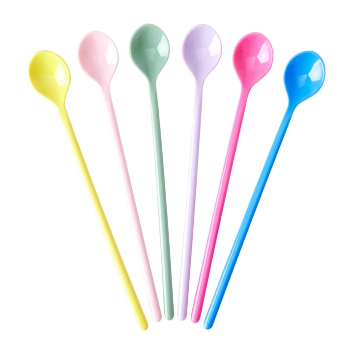 Rice melamine spoon long 6-pack - Multicolor - RICE
