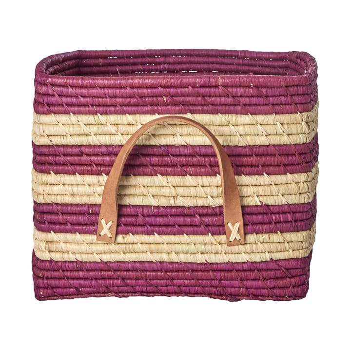 Rice raffia storage basket - Aubergine - RICE