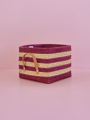 Rice raffia storage basket - Aubergine - RICE