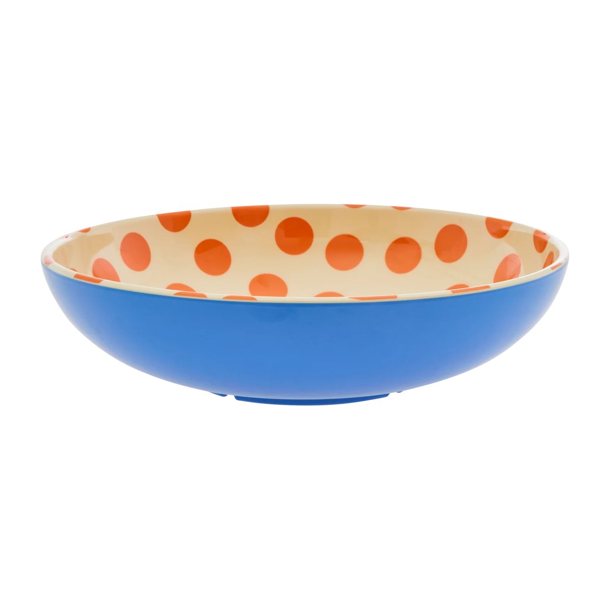 RICE Rice salad bowl melamine Ø29.9 cm Orange dots-blue