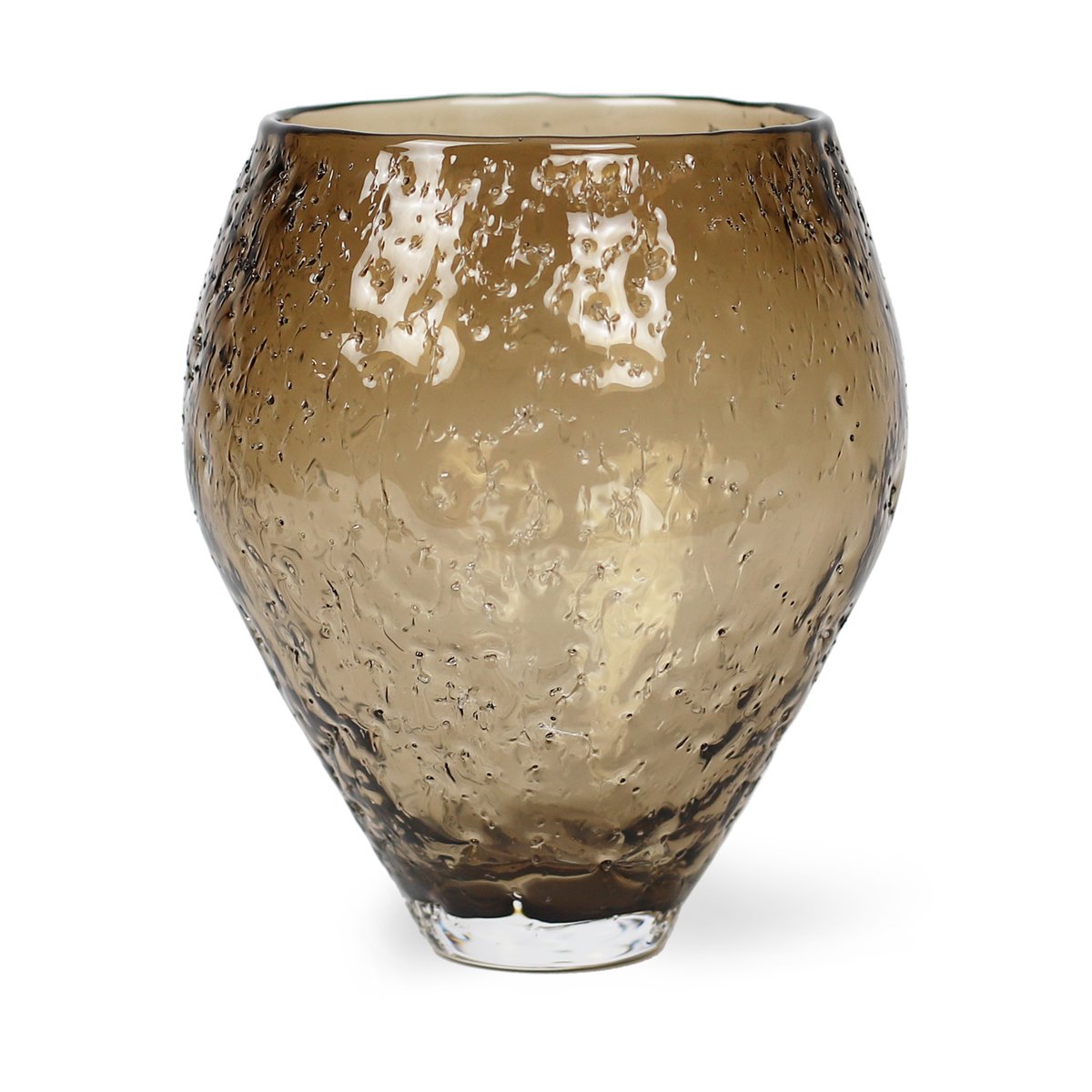 Ro Collection Crushed glass vase medium Sepia brown