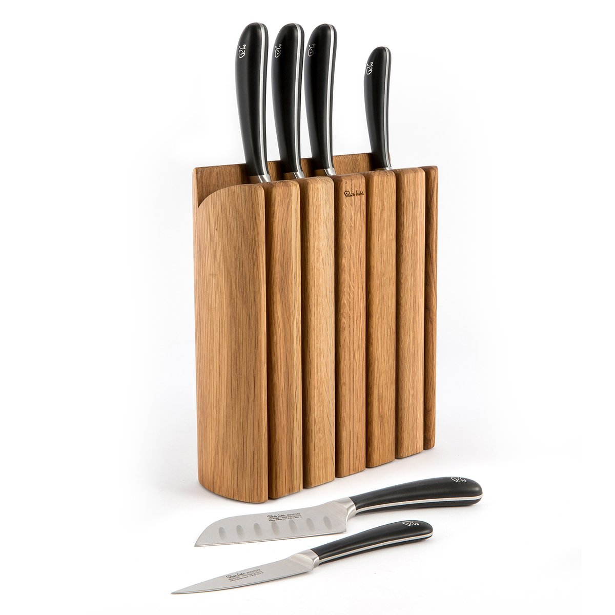 Robert Welch Signature Book Oak knife block set 7 pieces oak