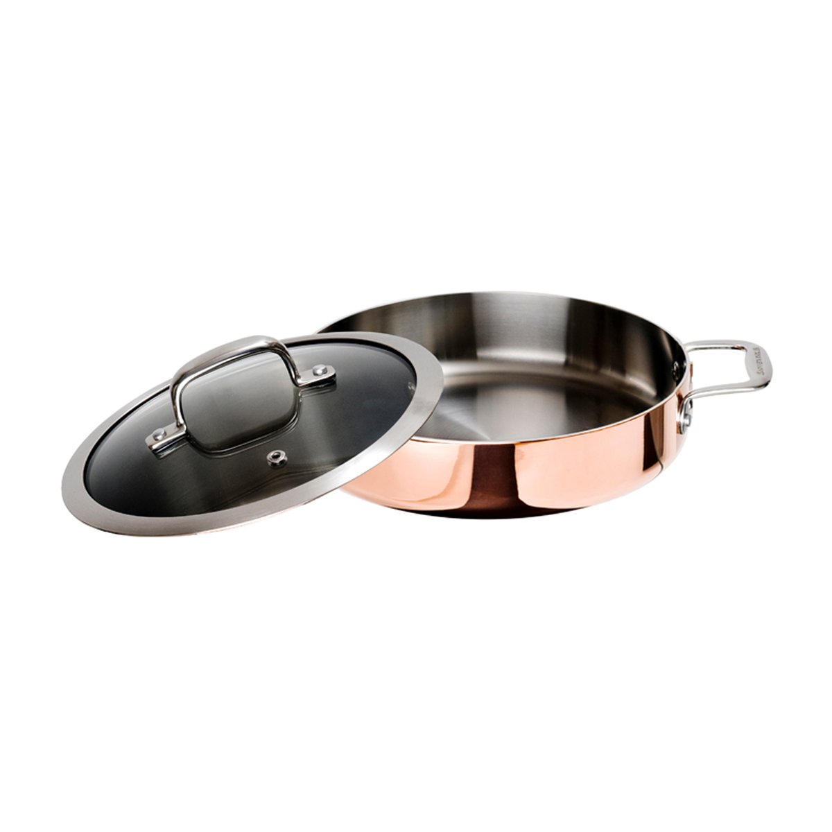 Ronneby Bruk Maestro sauce pan copper with glass lid 26 cm