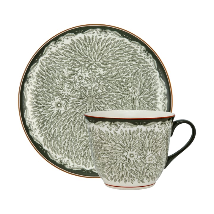 Ostindia Floris mug 40 cl and plate Ø20 cm - Green
 - Rörstrand