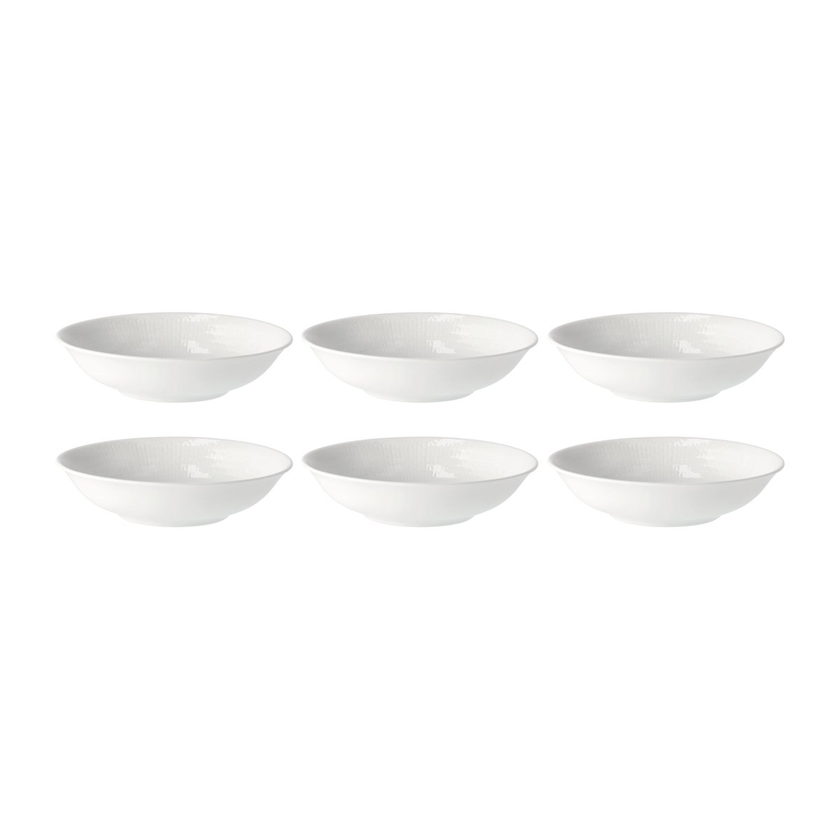 Rörstrand Swedish Grace deep plate 19 cm, 6-pack snow (white) snow (white)