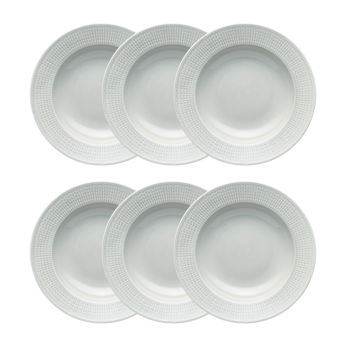 Rörstrand Swedish Grace deep plate 25 cm 6-pack Mist(grey) Mist (grey)