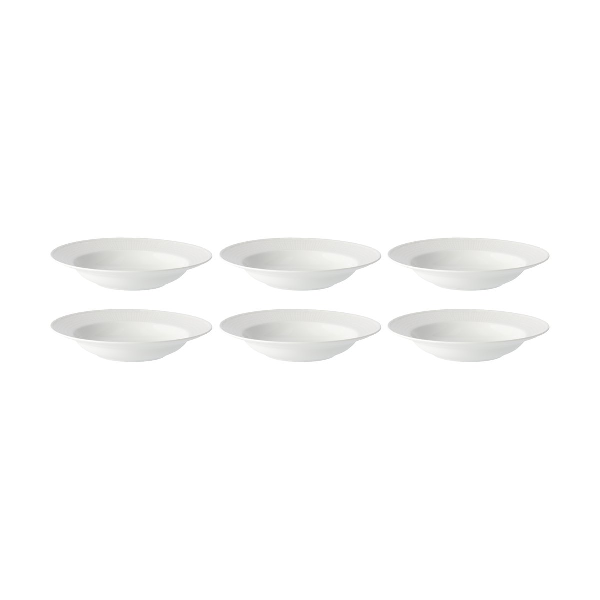 Rörstrand Swedish Grace deep plate 25 cm, 6-pack snow (white) snow (white)