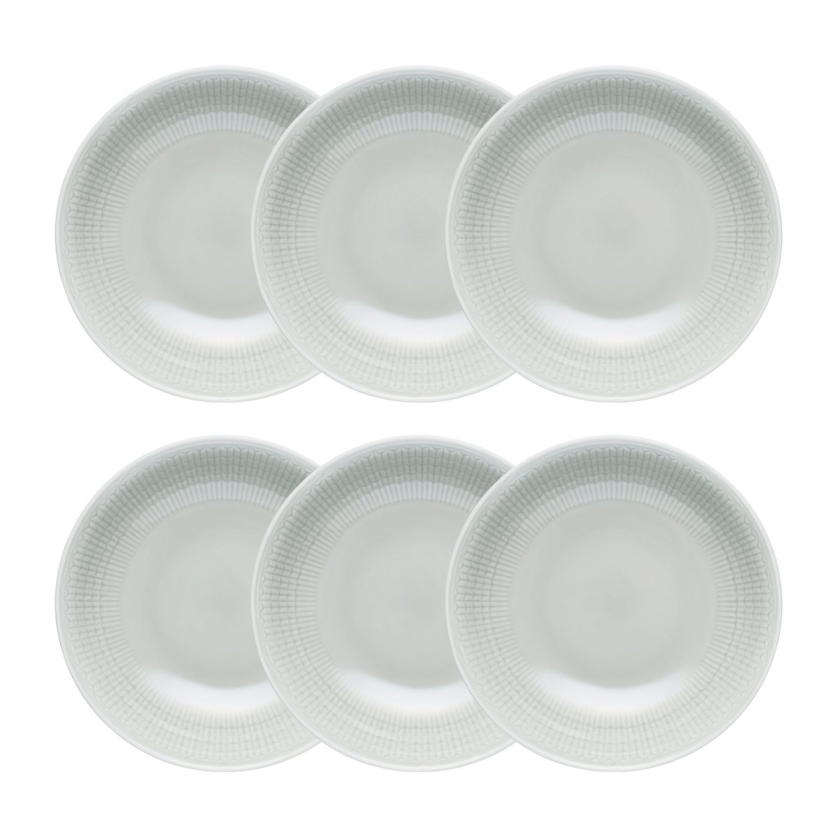 Rörstrand Swedish Grace deep plate 6-pack Mist (grey) Mist (grey)