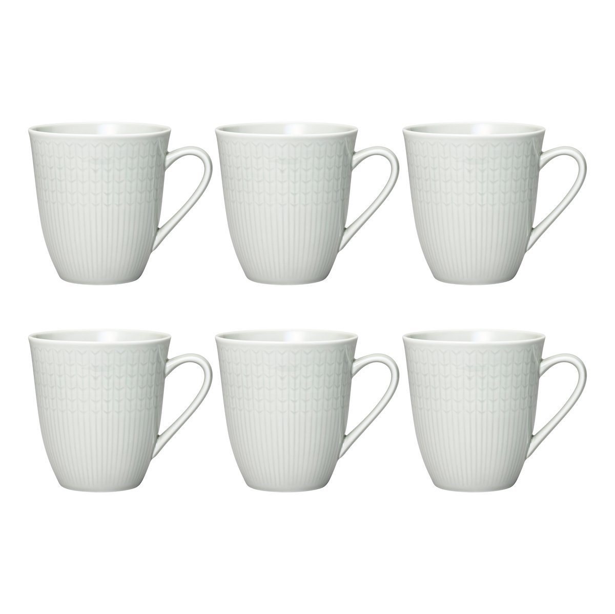 Rörstrand Swedish Grace mug large 6-pack Mist (grey) Mist (grey)